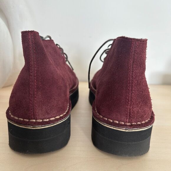 Swear London Shoes Mens 5 Platform Chukka Boot Chunky Suede Leather Oxblood EU38 main image 10